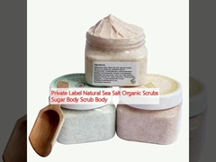 Nhãn hiệu riêng Muối biển tự nhiên Bột tẩy da hữu cơ đường Bột tẩy da